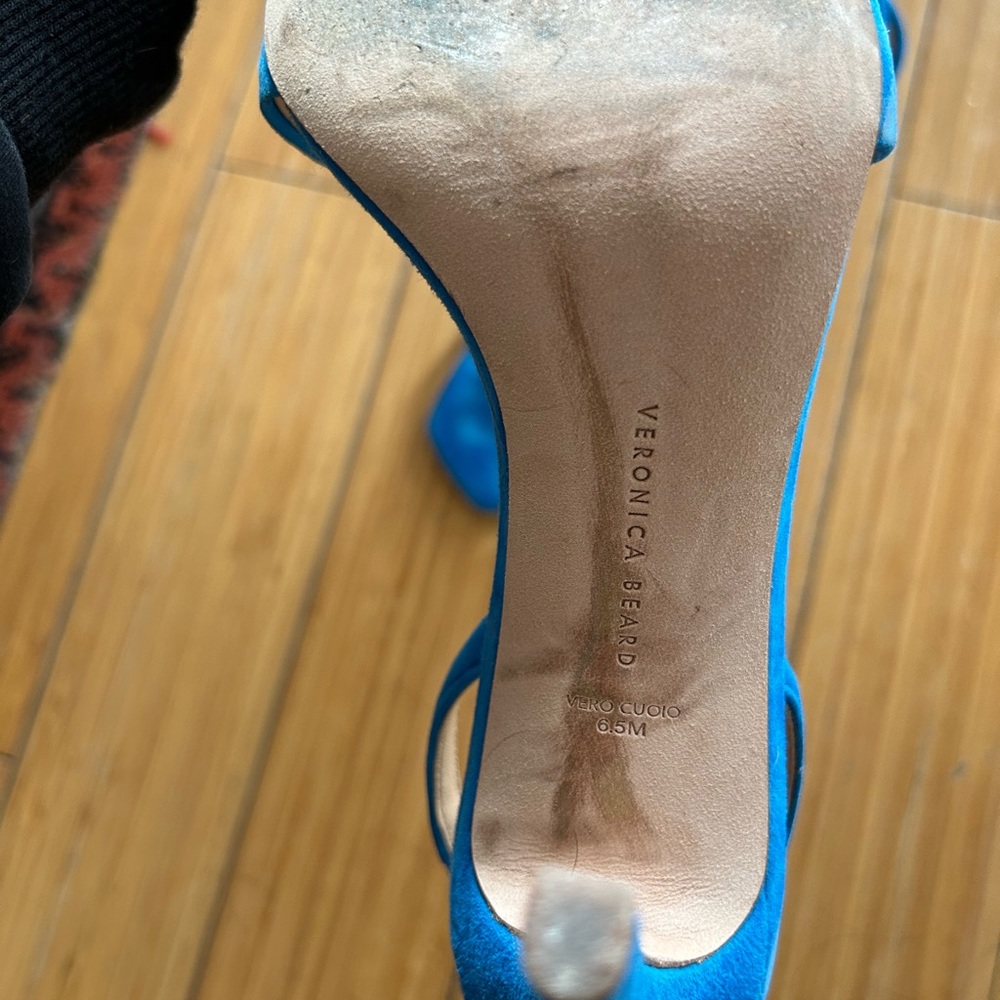 Veronica Beard Augustina Blue Heels 6.5 - Picture 7 of 10
